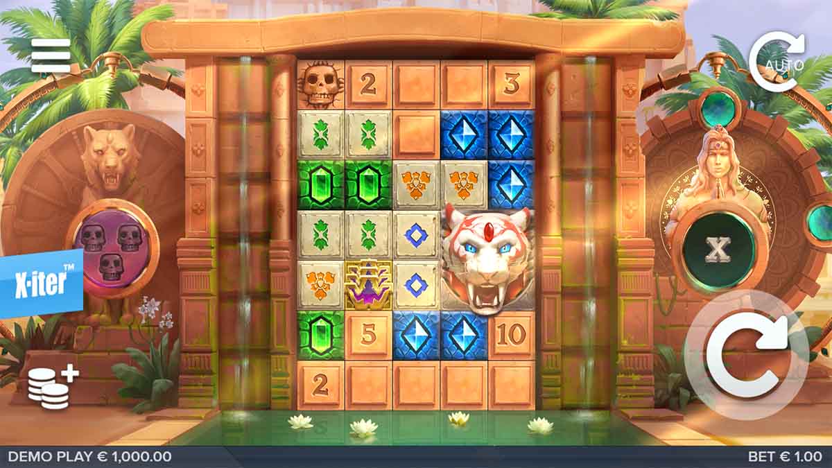 The bonus round is triggered by landing three or more active bonus scatter symbols, rewarding players with 8 free spins. Inactive scatter symbols turn active when next to winning symbols, amplifying chances to trigger the bonus round. Charged Wilds and scatter symbols continue as players navigate from the base game to the bonus game, maintaining their promise. Additionally, the global multiplier stays constant throughout the bonus game.