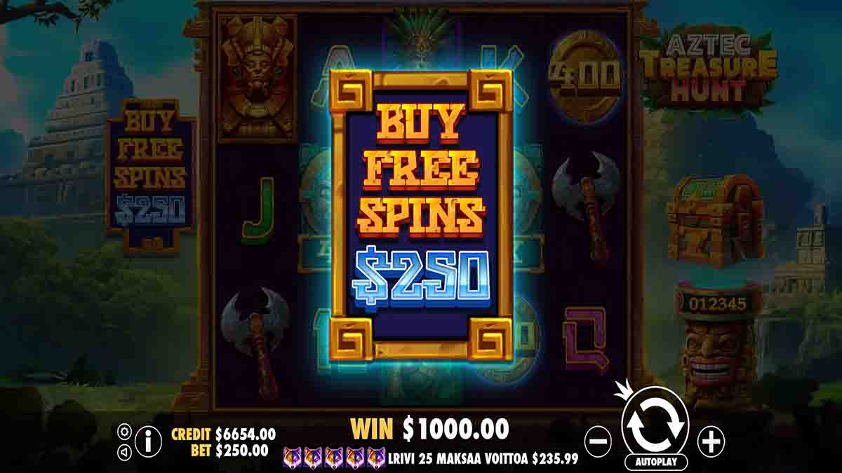 Aztec Treasure Hunt slot game by Pragmatic Play, Purchase Free Spins