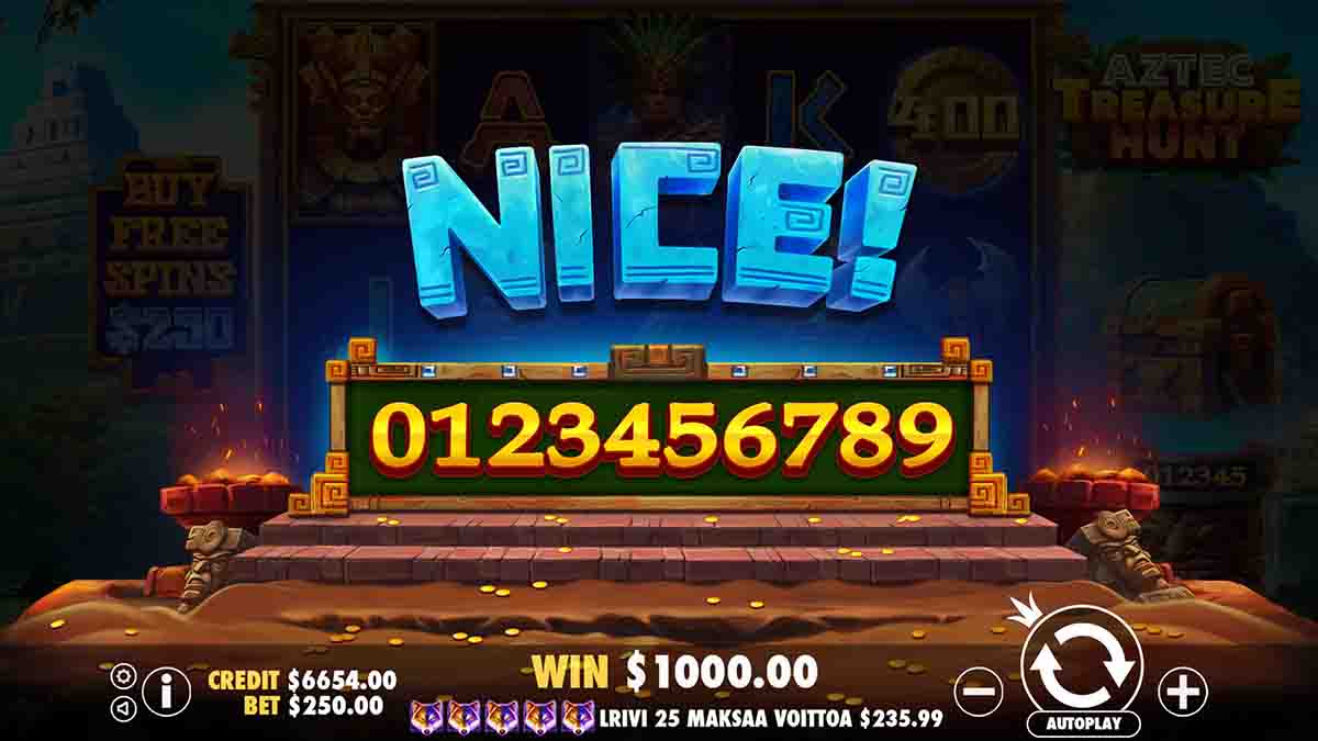 Aztec Treasure Hunt slot game by Pragmatic Play, Awesome win