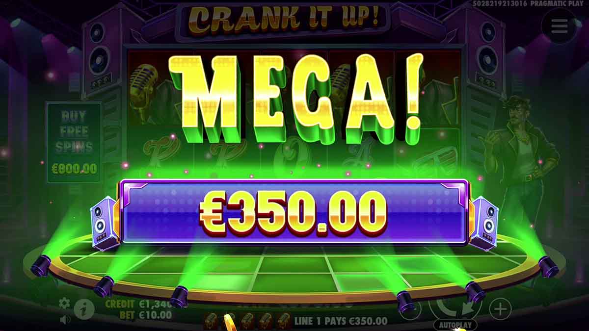 Achieve a Mega win in the Crank It Up slot from Pragmatic Play
