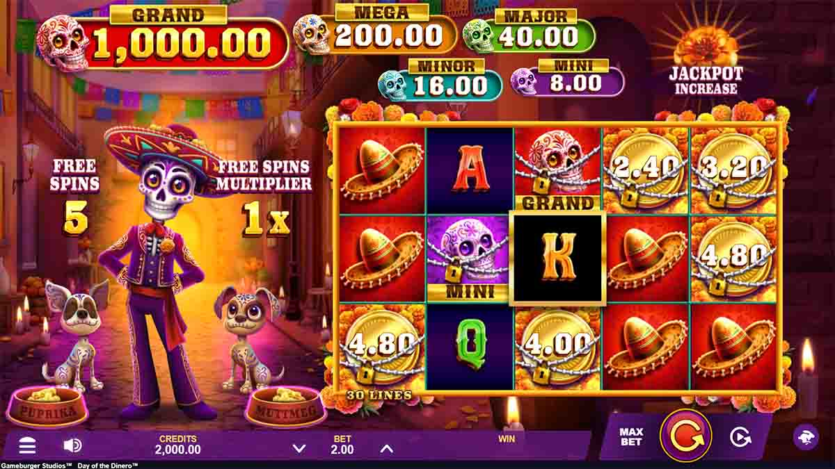 A closer look at Day Of The Dinero by Gameburger Studios: The Base Game Interface