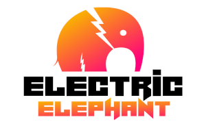 Electric Elephant adds electricity to the slot game industry, with its definitive logo.