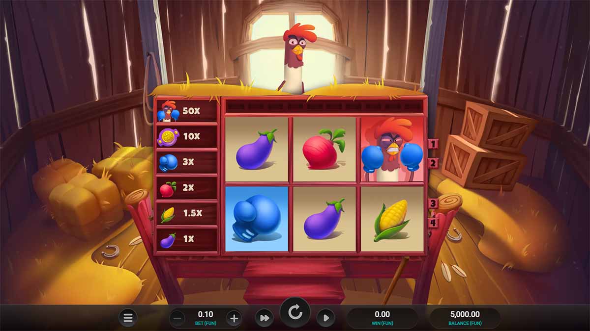 General view of Feather Fury slot by Relax Gaming during the base gameplay