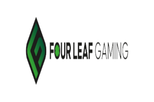 Four Leaf Gaming's banner exhibits its slot game establishment credentials.
