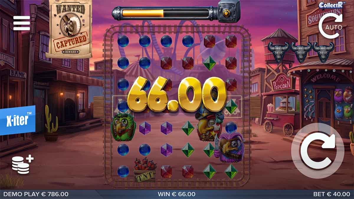 See the win of 66.00 displayed in the ELK Studios' Pirots 3 slot game