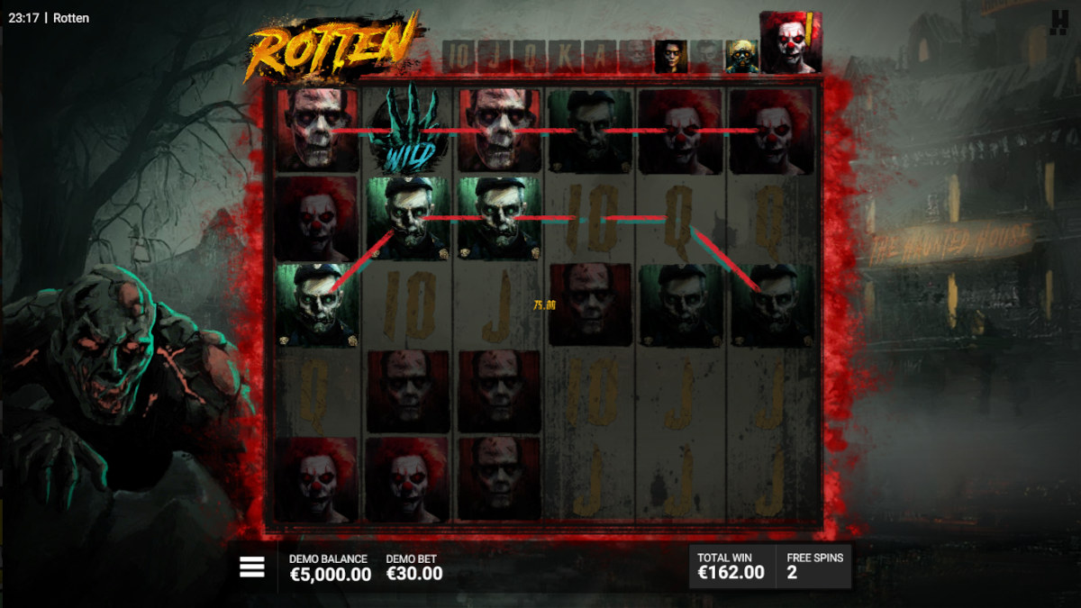 rotten slot complete control activates free spins with additional symbols