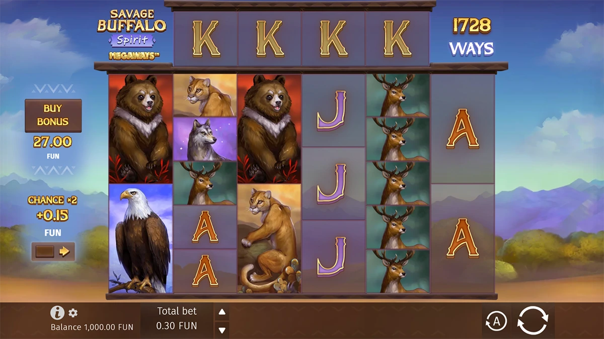 savage-buffalo-spirit-megaways-core-game