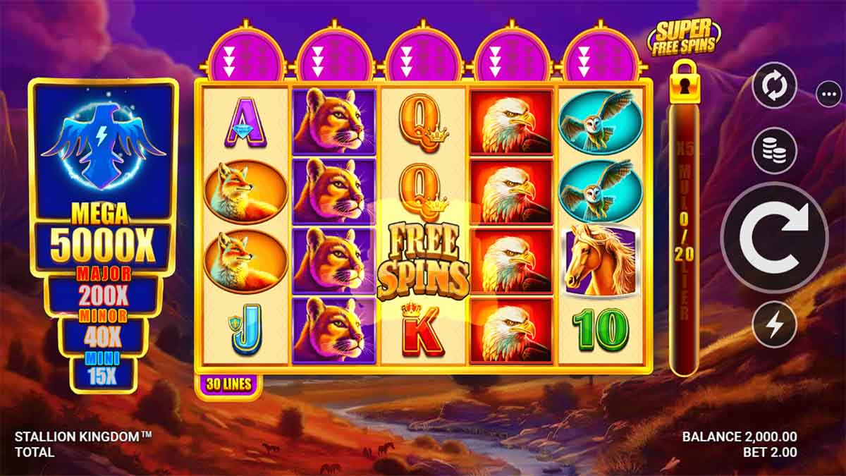 Stallion Kingdom slot, brought to life by Just For The Win's vision, Base Game Showcase