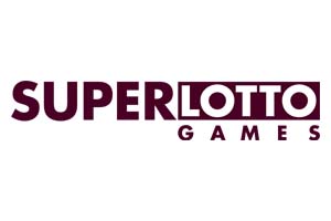 The Super Lotto Games emblem captures the essence of its slot gaming prowess.