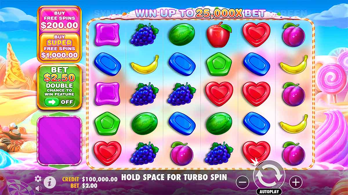 A glimpse at a win of 15.00 in the Sweet Bonanza 1000 slot by Pragmatic Play