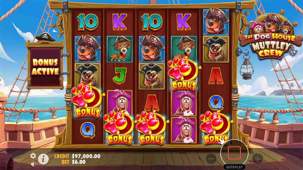 Discover 5 scatter bonus in Pragmatic Play’s The Dog House Muttley Crew