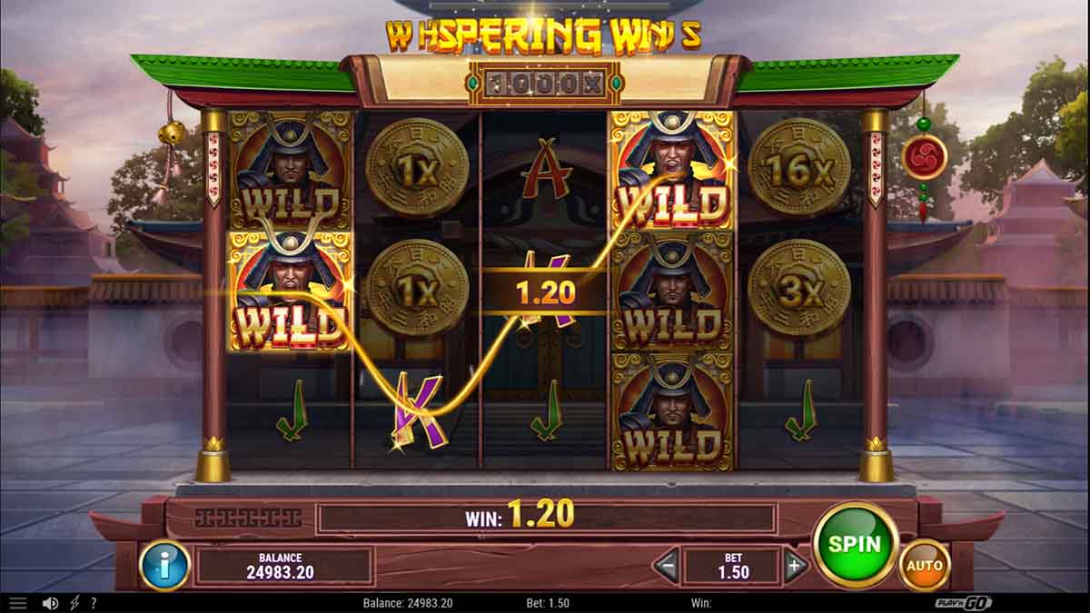 Whispering Winds slot experience by Play'n GO, secure a wild win