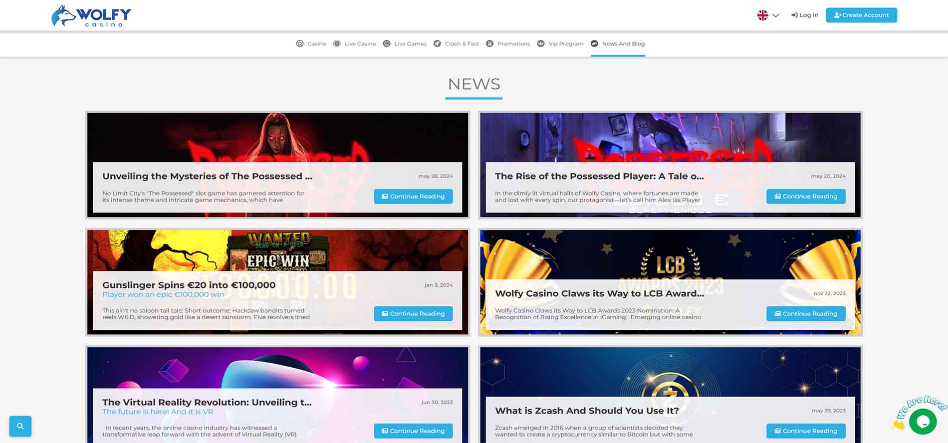 Wolfy Casino news/